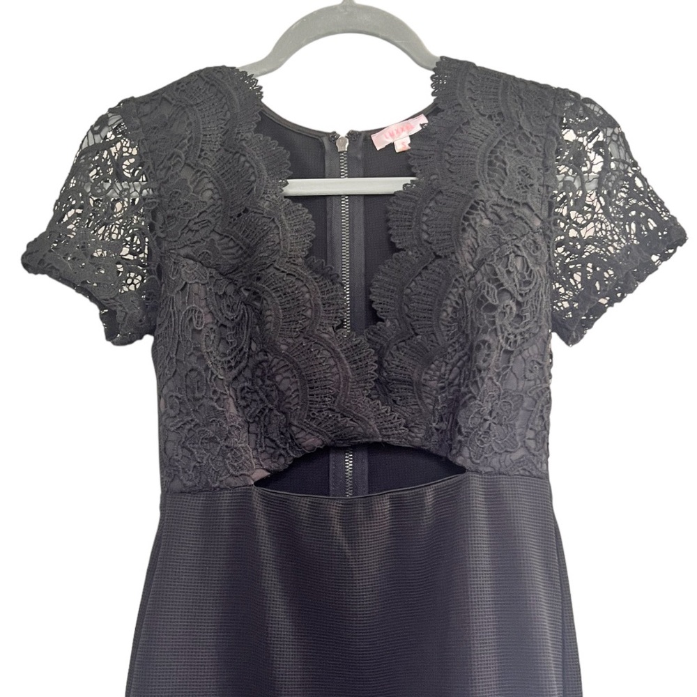 Luxxel Small Black Cut Out Lace Dress - Picture 4 of 13